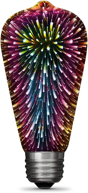 Infinity 3D Fireworks LED Light Bulb, ST19 LED Bulb, ST19/PRISM/LED,1 Count (Pac