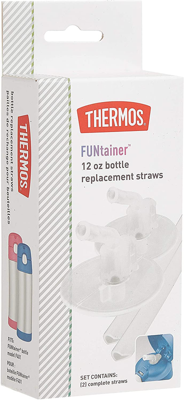 Replacement Straws for 12 Ounce Funtainer Bottle, Clear, one size
