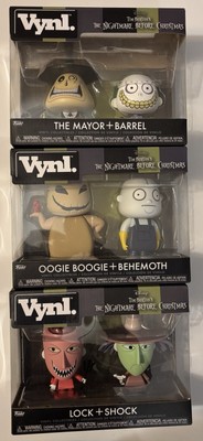 Funco Vynl Oogie+Behemoth Mayor+Barrel Lock+Shock Nightmare Before Xmas 3Boxes