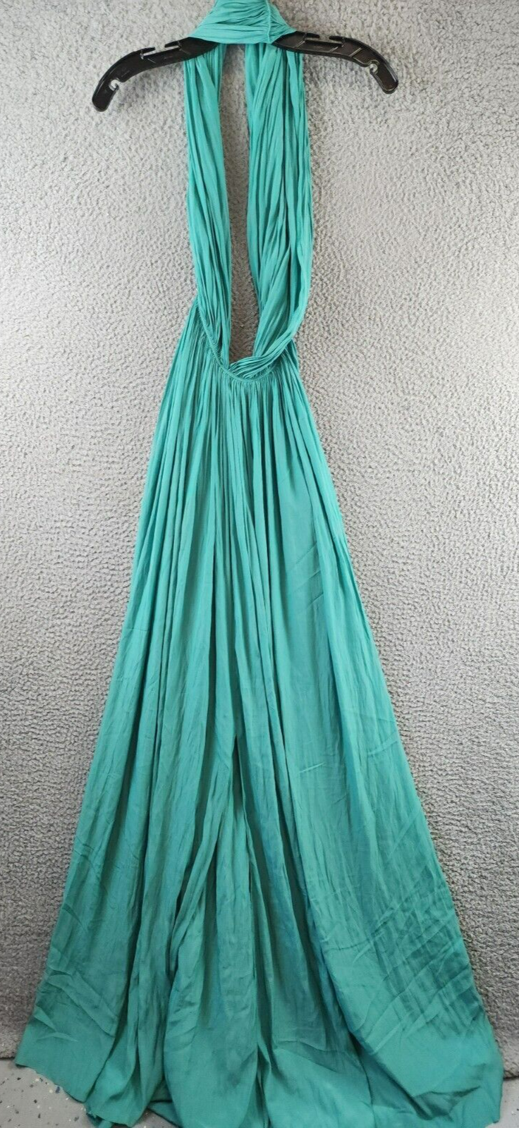 LANVIN Paris Embellished Pleated Maxi Dress Women's Green Fully Pleated - Picture 2 of 13