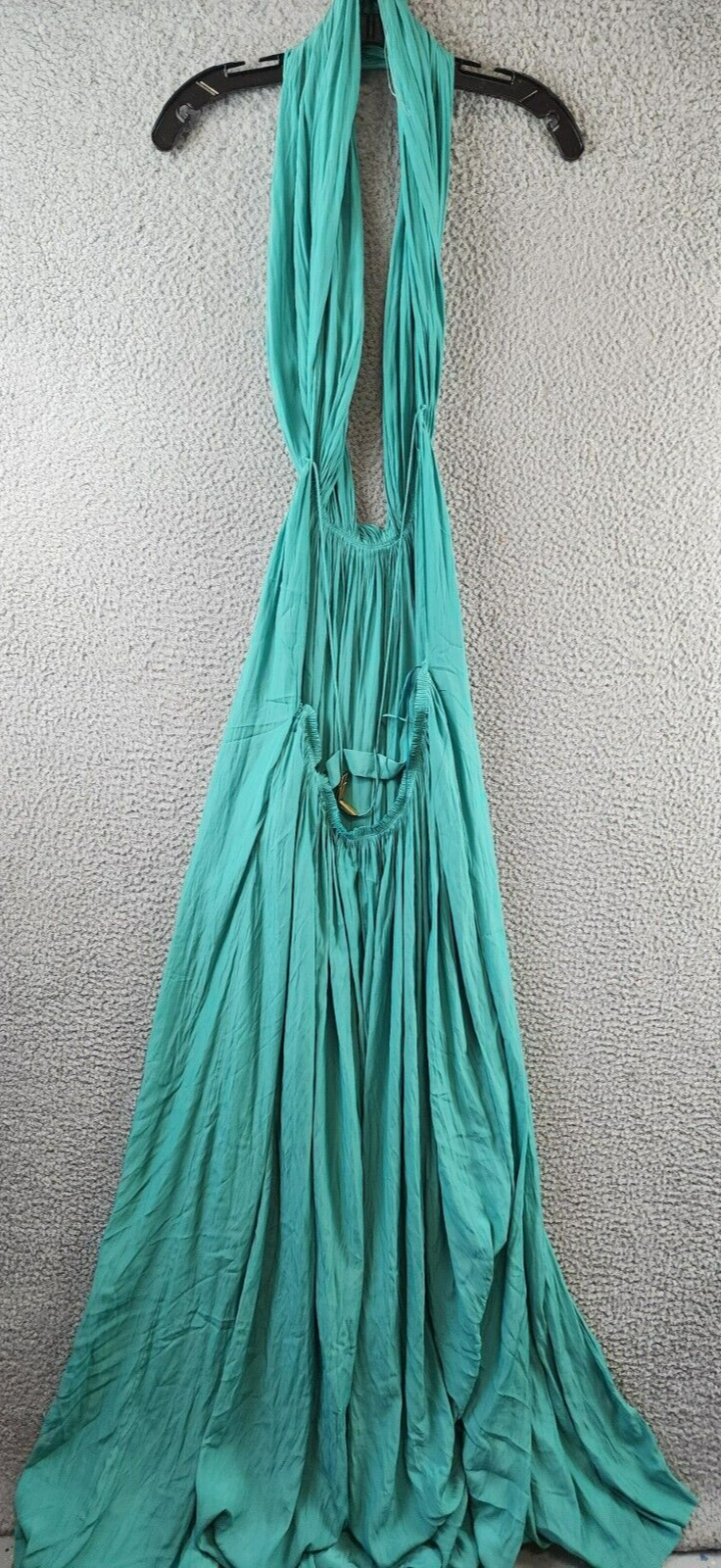 LANVIN Paris Embellished Pleated Maxi Dress Women's Green Fully Pleated - Picture 8 of 13