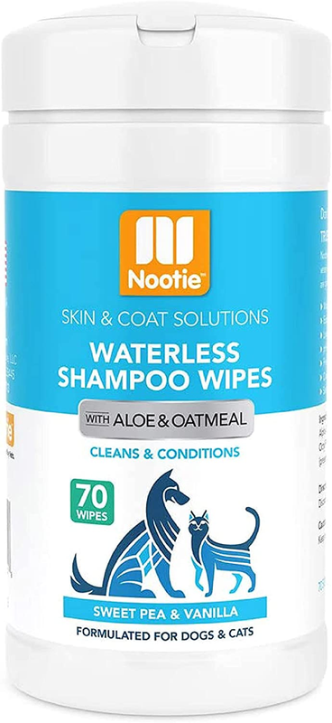 Nootie Waterless Shampoo Wipes for Dogs & Cats-Long Lasting Fragrances-Sold in o