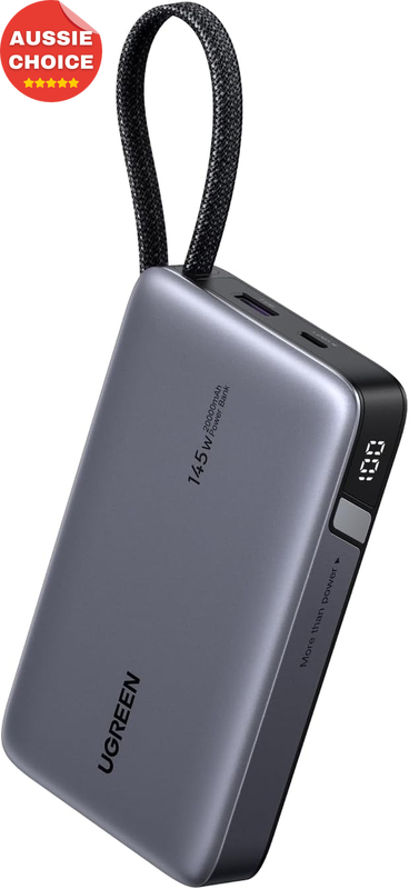 145W 20000mAh Power Bank Portable Charger USB C Fast Charge 3 Ports Battery