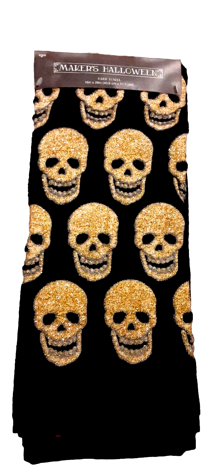 With Gold Skulls 16 X 28 Inches Nwt