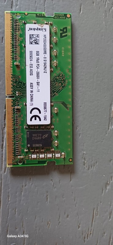 8go Ram Hp26d4s9s8me-8 Kingston 1rx8 Pc4 21300 Ddr4 2666