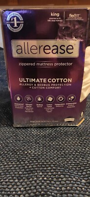 Allerease Ultimate Cotton Allergy Relief Zippered Mattress Protector, King