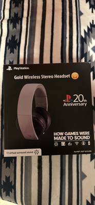 Sony PlayStation 20th Anniversary Gold Wireless Stereo Headset  (3001078)