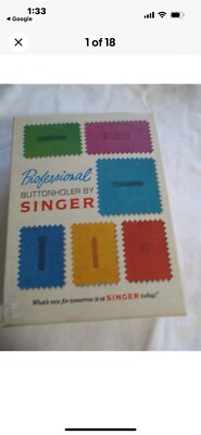 VINTAGE 1973 SINGER PROFESSIONAL BUTTONHOLER FOR SLANT NEEDLE ZIG-ZAG MACHINES.
