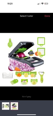 16 in 1 Vegetable Chopper Salad Fruit Mandolin Slicer Food Dicer Cutter Peeler