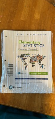 Elementary Statistics Seventh Edition A La Carte Edition (Loose Leaf) Pearson 