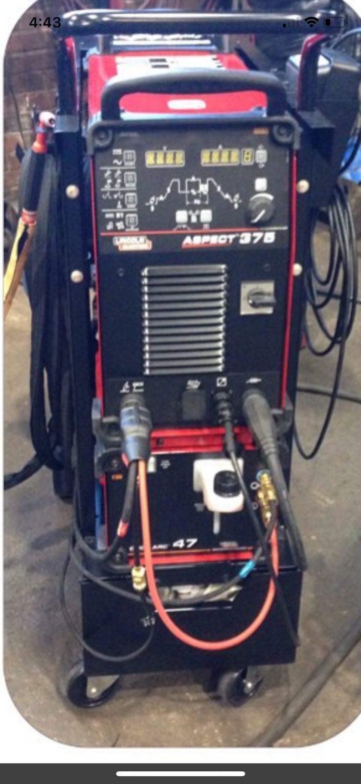 Lincoln Aspect 375 Ready-Pak AC/DC Tig Welder used