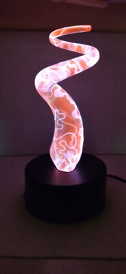 RARE Swirly Lumisource Sculptured Electra Plasma Art Lamp Light