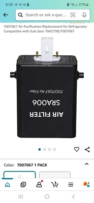 sub-zero air purification cartridge 7007067