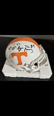 Tennessee Vols Wide Receiver Bru McCoy Autographed/Inscribed Go Vols Mini Helmet