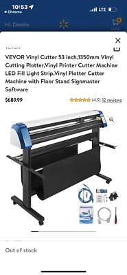 VEVOR 53in Vinyl Cutter Plotter Machine Sign Cutting Optical Eye Signmaster DIY