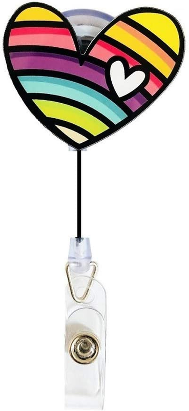 Nurse Badge Reel, Retractable Badge Holder, Heart Badge Reel, ID Badge Reel with