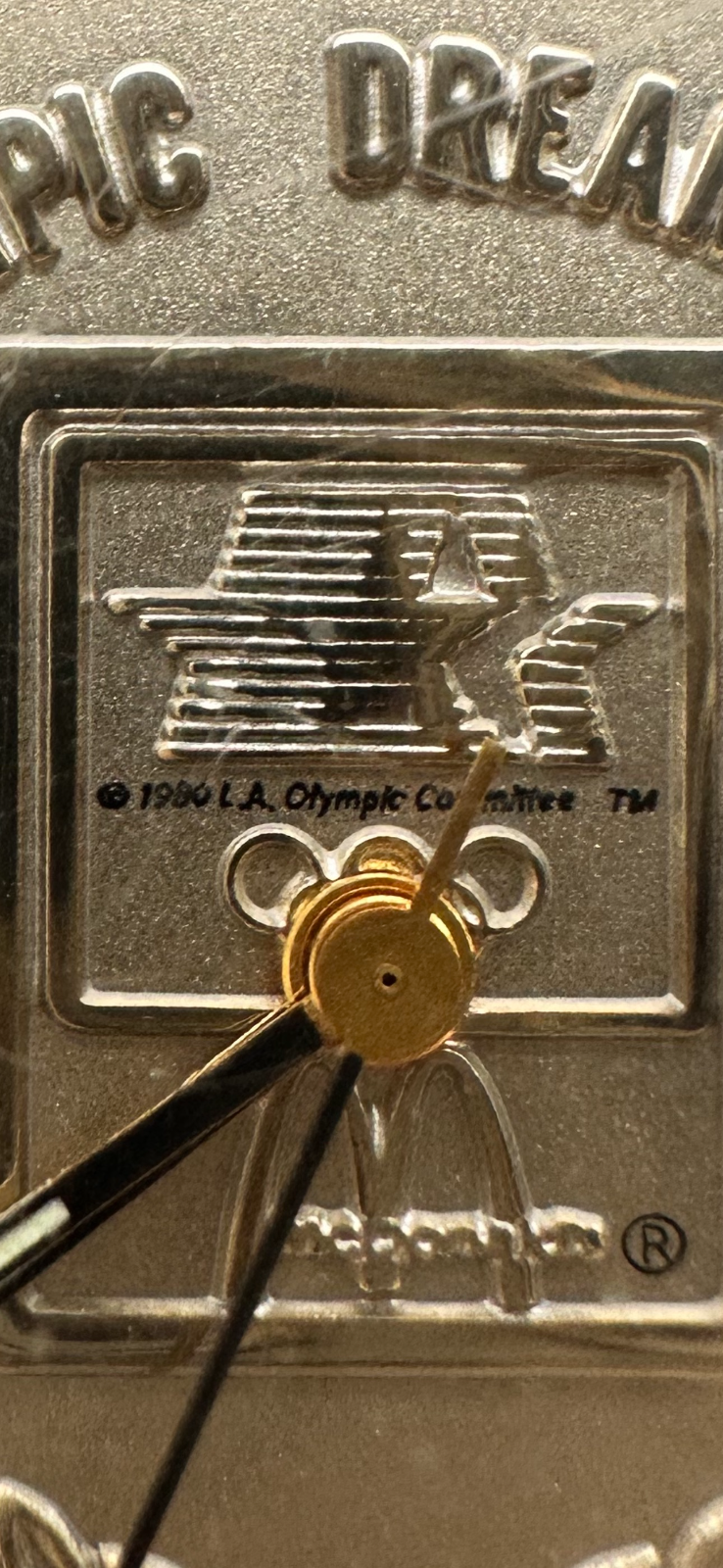 Pre-owned Bulova Rare-1980 Mcdonalds Los Angeles Olympic Committee Watch  Gold Plate -