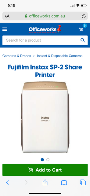 Fujifilm Instax Sp 2 Share Printer For Polaroid Digital Camera