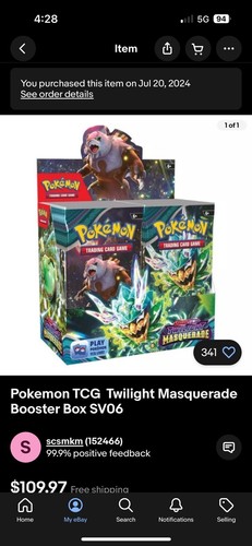 Pokemon TCG Twilight Masquerade Booster Box SV06 | eBay Pokemon TCG Twilight Masquerade Booster Box SV06 | eBay