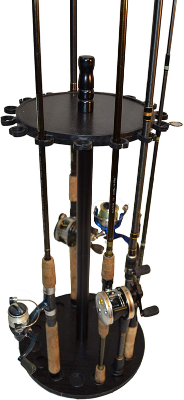 Fishing Rod Reel Combo Rack Storage Organizer Spinning Round Holder Floor Stand