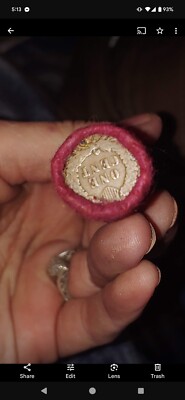 Wheat Penny Roll  With Indian Head On One End And Silver Dime  On The Other