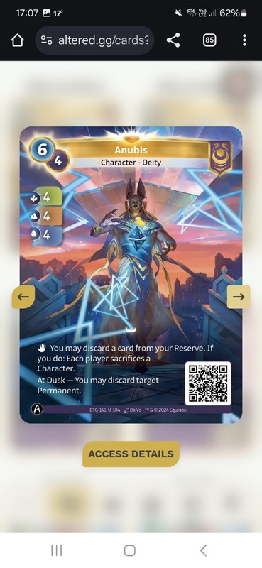 Unique Altered Tcg Alt Foil Anubis Yzmir