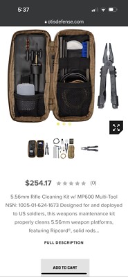 OTIS Individual 5.56 Weapons Cleaning Kit w/Gerber Multi Tool, Coyote Tan, I-MOD