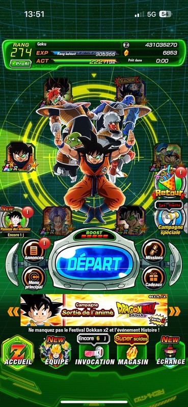 Compte Dokkan Battle Global Ios 6853 Ds