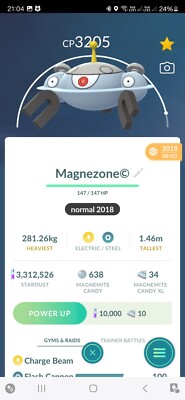 Magnezone ( Caught In 2018 ) ( Maxed To Level 40 ) ( 3 Moves ) Pokemon Trade Go