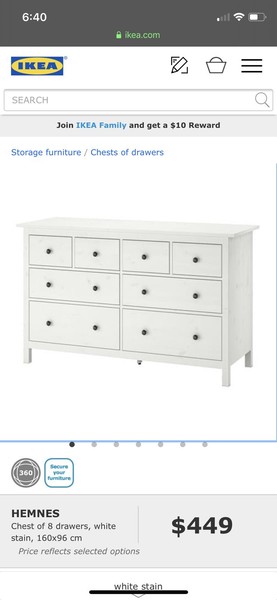Ikea Hemnes Drawers White Stain Dressers Drawers Gumtree