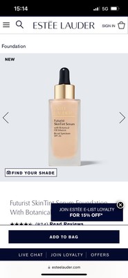 Este Lauder Futurist Skin Tint Serum SPF 20 With Botanical Oil Infusion 2W1 30ml
