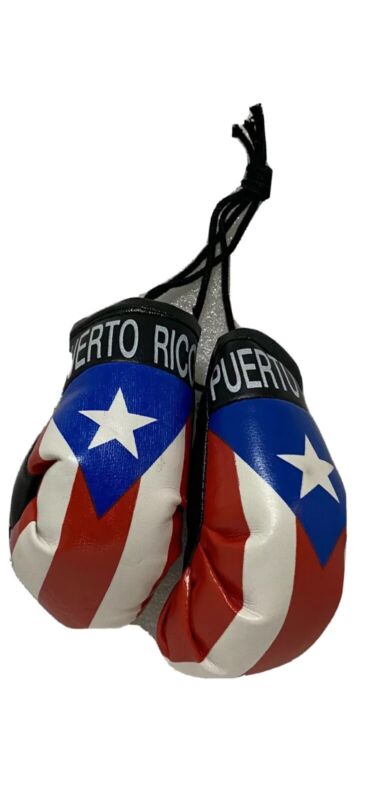 PUERTO RICO HANGING MINI BOXING GLOVES BORICUA FLAG （1 pair）