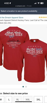 Detroit Red Wings - Joe Louis Arena - Last Call The Joe Shirt 2XL - New, Sealed
