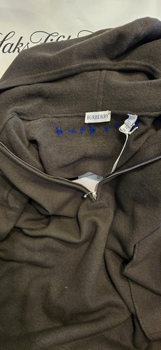 Pre-owned Burberry $1800 Mens  Brown Wool Zip Hoodie Size Xl Authentic