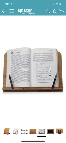 Bamboo Wood Reading Cookbook Stand Holder (J111)