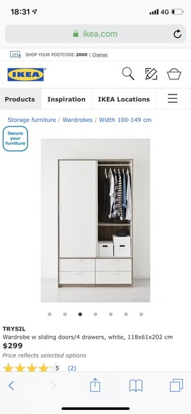 Ikea Trysil Wardrobe Wardrobes Gumtree Australia Darebin Area