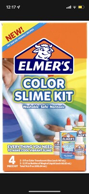 Elmers Glue Slime Kit Glow In The Dark Opaque Translucent Glitter Slime Kit 4pck