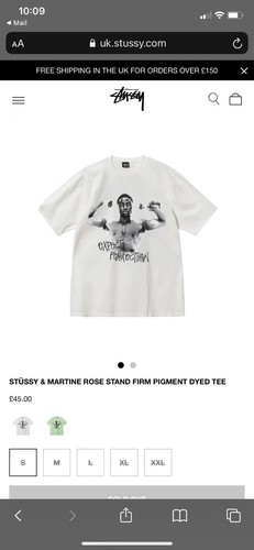 ★関税込★STUSSY & MARTINE ROSE COLLAGE PIGMENT DYED TEE★ Buy Stussy x Martine Rose Collage Pigment Dyed Tee 'Black