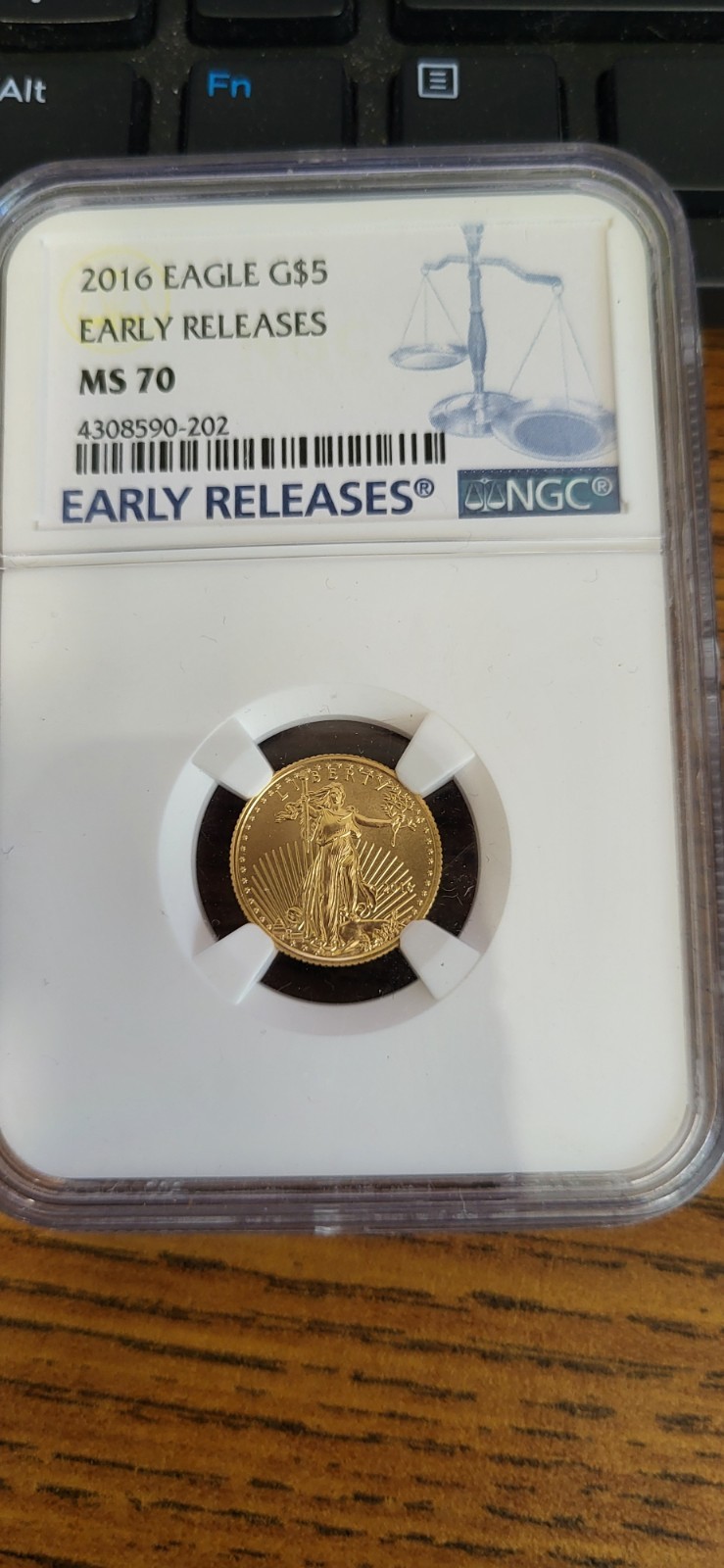 Dime kazu NGC MS70  2016年 1/10 oz 2016 1/10 oz American Gold Eagle MS-70 NGC (Early Releases