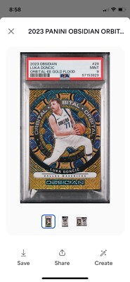 2023 Luka Doncic Obsidian Orbital Gold Flood /10 PSA 9