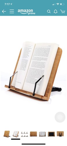 Bamboo Wood Reading Cookbook Stand Holder (J111)