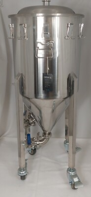 Ss Brewtech CHRONICLE 17-G 1/2 BBL Stainless Fermenter w Stand/Wheels Unused NWT