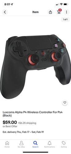 Luxcoms Alpha P4 Wireless Controller For Ps4 (Black) | eBay