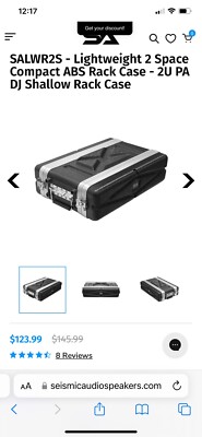 Seismic Audio - SALWR2S - Lightweight 2 Space Compact ABS Rack Case - 2U PA D...