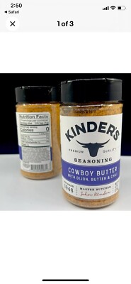 2 Kinder's Cowboy Butter  Seasoning  6.4 Oz Dry Spice Rub Ex 7/26