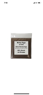 10 Grams Brine Shrimp Eggs 82%Hatch Rate   (Premium GSL Artemia Cysts)