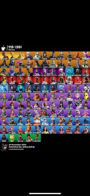 OG FN ACC 115+ SKINS , TRAVIS SCOTT , MARRY MINT AXE , LEVIATHON AXE , VERVE