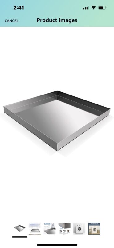 Stainless steel washer machine  pan floor tray drip
