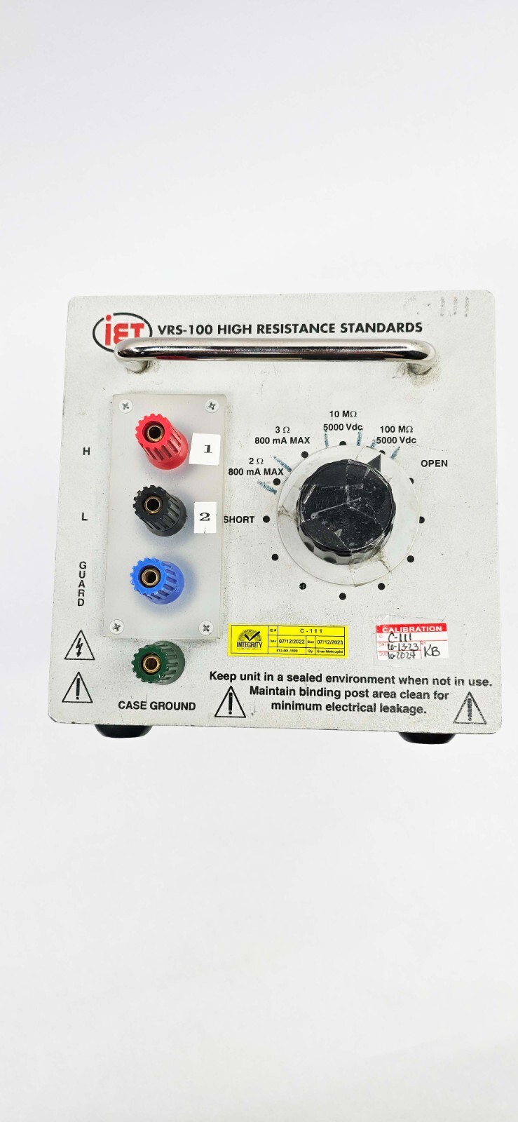IET VRS-100 SERIES HIGH RESISTANCE STANDARDS VRS-100-4-2
