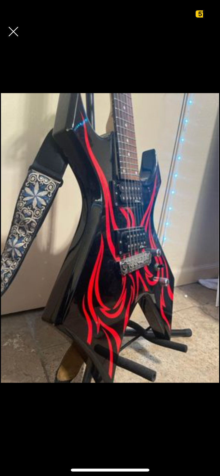 BC Rich KKW Kerry King Warlock Wartribe Black/Red Tribal BC Rich KKW Kerry King Warlock Wartribe Black/Red Tribal